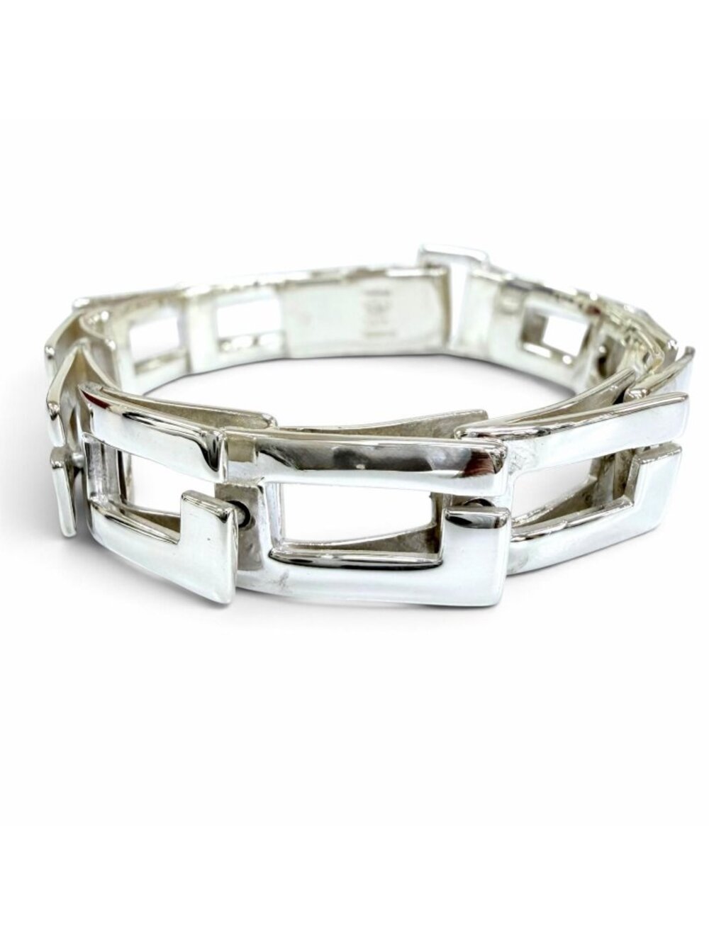 Gucci Vintage 925 Square G Bangle Bracelet Silver